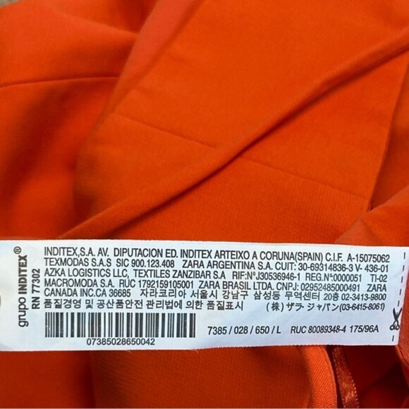 Zara Bright orange cutout camisole top blouse Sz L NWOT spring summer festival - Picture 12 of 16